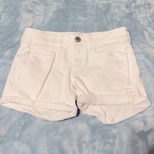 White Jean Shorts